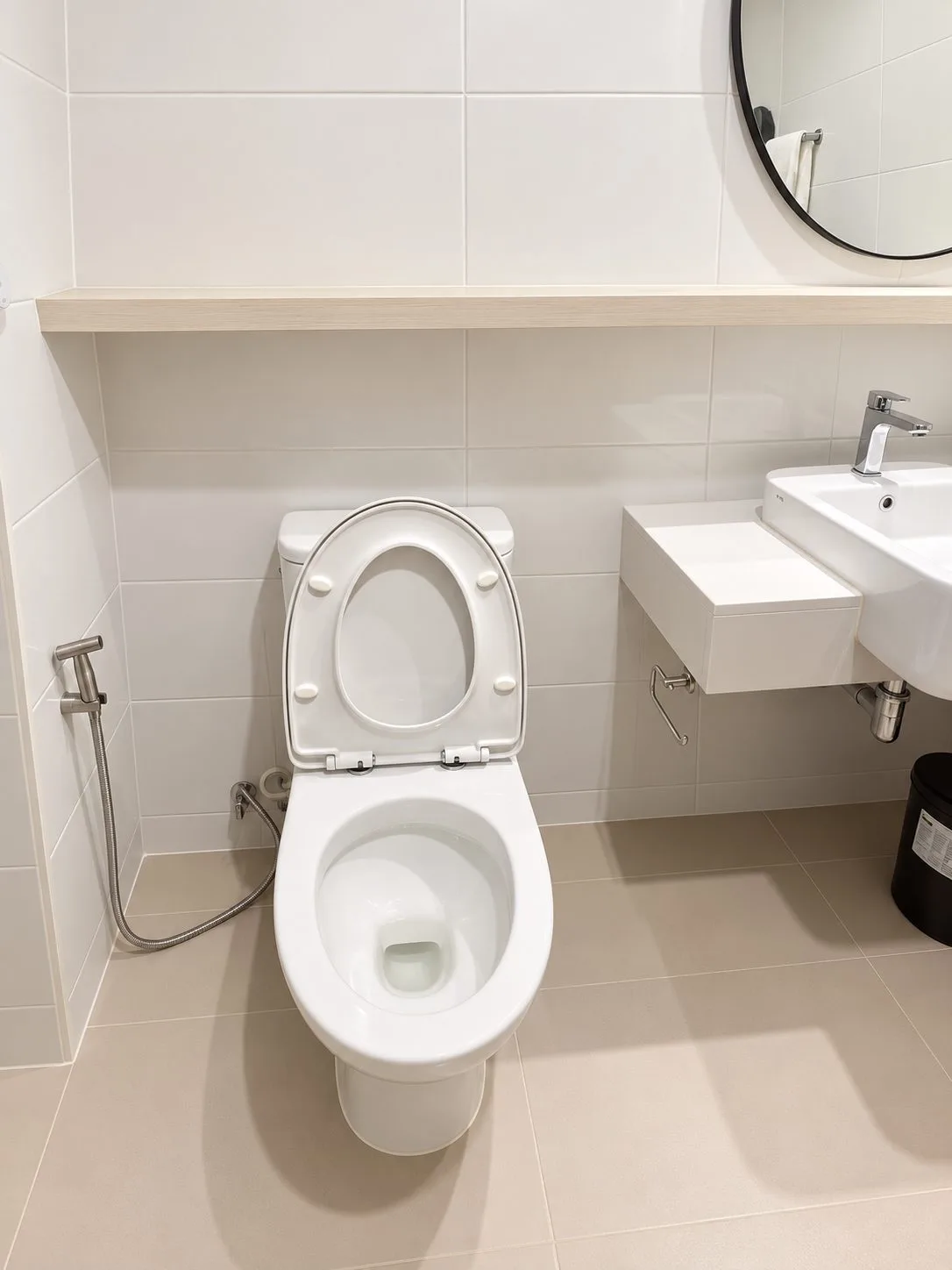 ห้องน้ำในตัว พื้นกันลื่นและราวจับ